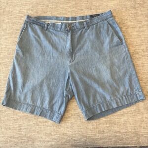 Polo Ralph Lauren Mens Prospect Shorts 36 Chinos Heathered Blue Chambray Denim